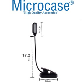 Resim Microcase USB Şarjlı Ly-15 Bükülebilir Oynar Başlıklı Mandallı Kitap Okuma Işığı Çalışma Lambası-AL3934 