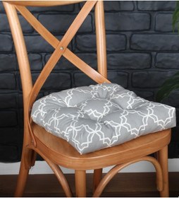 Resim Altınpamuk Altınpamuk 4'Lü Lüx Pofidik Mozaik Gri Sandalye Minderi Özel Diki 