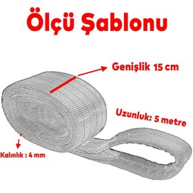 Resim Badem10 Sapan Polyester Spanzet 6 Ton 5 Metre Bronz Kahve Sağlam Yük Kaldırma Taşıma Indirme Halat 