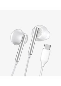 Resim Linktech Yüksek Basslı Kablolu Kulaklık , Linktech H65 Beyaz Type-c Mikrofonlu Kablolu Kulak İçi Kul Universal 