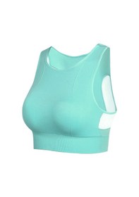 Resim Folinda Kadın Büyük Beden Spor Sütyeni - Şiddetli Hareketler İçin Sarsıntı Engeli, Kalın Göğüsler İçin Konfor Ve Dürtme Önleme - Yeşil L 