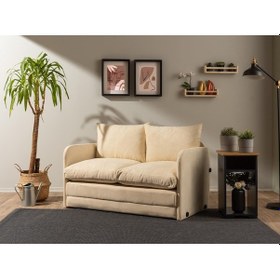 Resim Pafu Saga İkili Katlanır Yataklı Koltuk Soho Krem 