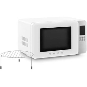 Resim Smeg MOC01WHMEU 29 L Retro Solo Izgaralı Mikrodalga Mat Beyaz 