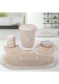 Resim Exclusive Vizon 6 Prç Banyo Kirli Çamaşır Sepeti Ve Paspas Seti Diğer 