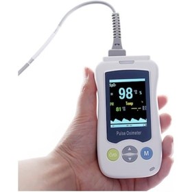 Resim Handheld El Tipi Şarjlı Nabız Ölçer Pulse Oksimetre 