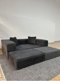 Resim Katt Softora Koltuk/Yatak – 2’si 1 Arada Yataklı Koltuk Katlanır Kanepe Kadife Kumaş 