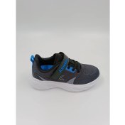 Resim Kinetix Lister Siyah Mavi Cırtlı Çocuk Sneaker 