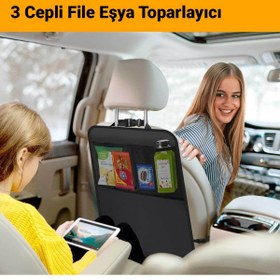 Resim RevuBaby 2 Li Oto Koltuk Arkası Koruyucu Organizer Sıvı Geirmez Araba Koltuk Koruma 