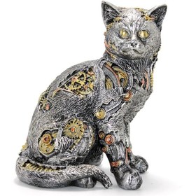 Resim Steampunk Polyester Kedi Figürü Model 1 
