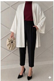 Resim CNG MODA Aerobin Geniş Kollu Oversize Kimono 