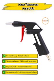 Resim Badem10 Kısa Ağızlı Uçlu Profesyonel Hava Üfleme Tabancası Temizlik Toz Giderme Kompresör Tabancası 