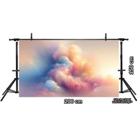 Resim Venspor Pastel Bulutlar Arkaplanı, Huzur ve Sakinlik Temalı, Duvar Örtüsü 200x150cm 