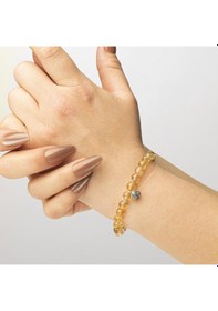 Resim Sitrin Doğal Taş Bileklik 6 Mm Ruh Işıltısı Renkli 