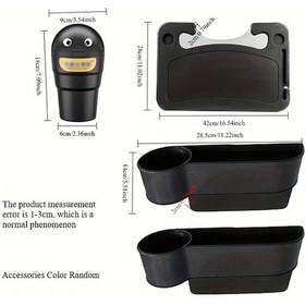 Resim Xuweiwei Araç 3 Parça Set: Oyun Konsolu Platformu + Boşluk Depolama Kutusu + Çöp Kova Araç Aksesuarları 