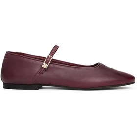 Resim Tommy Hilfiger SMOOTH LEATHER MARYJ, H04 Bordo Kadın Babet 
