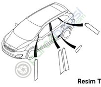 Resim Kia Soul Arka Kapı Direk Bandı Siyah Üst Sol Orjinal | 86382B2000 