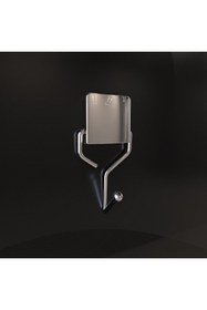 Resim Decorev Lüks Dekoratif Yapıştırmalı Banyo Mutfak Askısı Havlu Askısı Krom Pratik Vidasız Montaj 