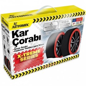 Resim Automix Süper X Kar Çorabı - Kış Lastiği Çorabı (Kar & Buz Yol Tutucusu) - M 