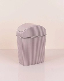 Resim Döner Kapaklı Mini Çöp Kovası 2.5 Lt Açık Gri 