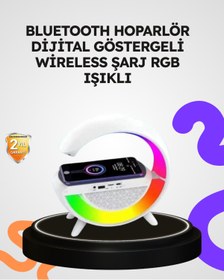 Resim AyrStore 2025 Yeni Seri 15W Kablosuz Şarjlı Led Atmosfer Lambası 