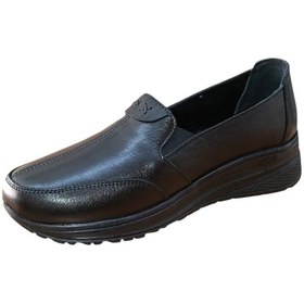 Resim Palovit 030 Kadın Hakiki Deri Anatomik Comfort Günlük Ayakkabı Siyah 