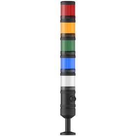 Resim MESAN Ø70 5 Kat Işıklı Kolon Multi Led Buzzer Tüp Montaj 12-24vac/dc 