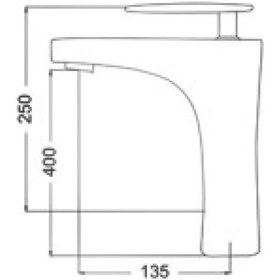 Resim Gms Vera Mix 25 CM Yüksek Çanak Lavabo Musluk Bataryası Vra107 
