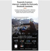 Resim Q082x Bt5.0 Kablosuz Motosiklet İnterkom Kulaklığı Gürültü Önleme 1000m Mesafede 2 Sürücünün Aynı Anda Konuşması 