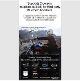 Resim Q082x Bt5.0 Kablosuz Motosiklet İnterkom Kulaklığı Gürültü Önleme 1000m Mesafede 2 Sürücünün Aynı Anda Konuşması 
