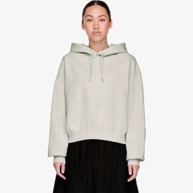 Resim Brushed Terry Boxy Hoodie 'Chalk Pearl' 