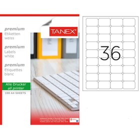 Resim Tanex Tw-2453 45X30MM Lazer Etiket 100'lü 