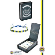 Resim Fenerbahçe Lisanslı Miyuki Cam Taneli Junior Bileklik Hediyelik Ahşap Kutulu 