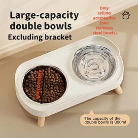Resim 2 Adet Ayaklıklı Evcil Hayvan Kabı - Büyük Kapasiteli Kedi ve Köpek Mama & Su Kabı, Yer Tasarruflu Tasarım, Devrilmeye Karşı Çözüm – İdeal Noel Cadılar Bayramı Hediyesi, Şık Paslanmaz Çelik Modern Besleyici Kolay Temizlenebilir Pet Tabakları, -Devrilmeli Mama Kabı, Minimalist Aksesuar, Çağdaş PET EKİPMANLARI Dayanıklı Paslanmaz Çelik 
