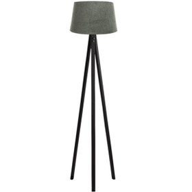 Resim Ağaç Ustası Düz 3 Ayak Tripod Lambaderabajur Köşe Lambası Ahşap Siyah Ağaç Dekor Lamba Aplik Masif Doğal 