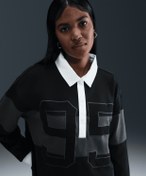 Resim Nike Sportswear Long-Sleeve Graphic Polo Top 