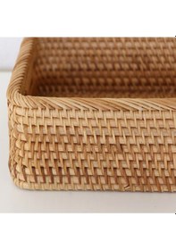 Resim Nur Rattan 33x23x10 Cm Saklama Kutusu & Dekoratif Sepet Naturel 