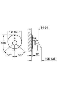 Resim Grohe Essence Ankastre Banyo/duş Bataryası, Brushed Warm Sunset - 19285dl1 