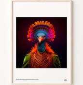 Resim Fütüristik Tavuskuşu, Poster 