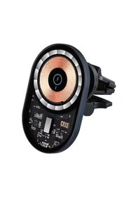 Resim W13 Kablosuz Araç İçi Telefon Tutucu Ve Telefon Şarj Cihazı Siyah - 