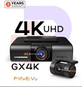 Resim Finevu Gx4k Ultra Hd 4k 2ch Wi-fi Türkçe 2 Kameralı Araç Kamerası 