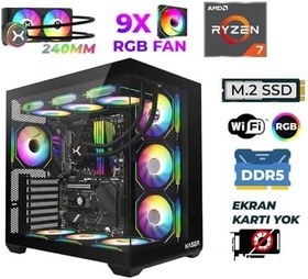 Resim Raze X50 Ryzen 7 9700X 16GB DDR5 Ram 512GB M.2 NVMe SSD Sıvı Soğutmalı Hazır Tavsiye Sistem 