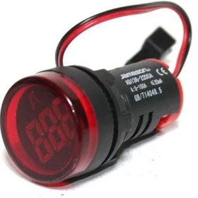 Resim Jameson 22Mm 0-100A Ledli Akım Trafolu Ampermetre Kırmızı 