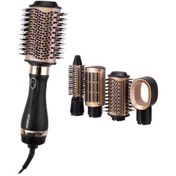 Resim woodhub Çok fonksiyonlu elektrikli saç fırçası, kurutma ve şekillendirme kolaylığı sağlar 