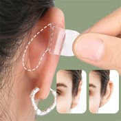 Resim Silikon Elf Kulak Kaldırma Yapıştırmaları 60pcs - Görünmez Hipoalerjenik Destek Yamaçları, Kostüm ve Yüz Kontur Şekillendiricileri, Şeffaf Anti-Sarkma Kulak Kaldırıcıları için Kozplay, Rol Yapma ve Partiler, Kokusuz 