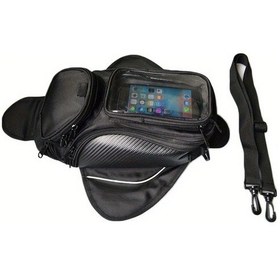 Resim Dashanshop 1 Adet Motor Modifiye Manyetik Benzin Tankı Çantası Universal Siyah Takım Siyah 