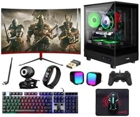 Resim TURBOX Tx6204 i7 7700 16GB Ram 512GB SSD 8GB RX580 23.6 Curved 165Hz Oyuncu Masaüstü Bilgisayarı 