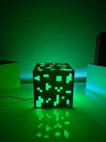 Resim Store Özelleştirilebilir Minecraft Dekoratif Küp Masa Ve Gece Lambası 