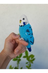 Resim renklivekreatif Amigurumi örgü muhabbet kuşu 