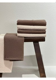 Resim %100 Pamuk Premium 4'lü El Yüz Havlu Seti -50x80 Cm Çeyizlik, Misafir, Mutfak, Banyo Diğer 