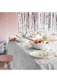 Resim Ikea 24 Parça Oftast Yemek Takımı Meridyendukkan Beyaz Renk Modern Klasik Set Temperli Cam, 